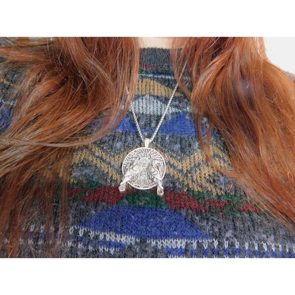 Viking Raven Tree of Life Pendant Necklace Norse Mythology - Picture 7 of 8